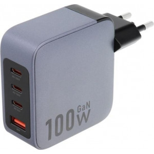 Laddare - USB-C 100W PD GaN | USB-A + 3xUSB-C
