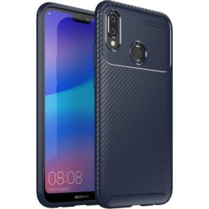 Skal Huawei P20 Lite - Kolfiber Blå