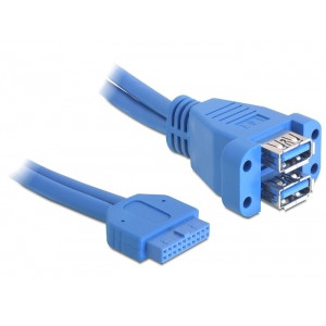 DeLOCK 82942 0.45m Hona Hona Blå USB-kablar