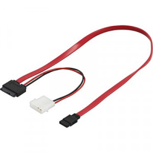 Kabel SATA Slim + SATA-ström (0.5m) för Slim DVD