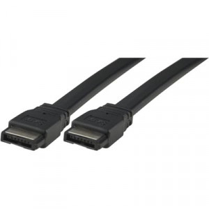 SATA kabel rak-rak (0.1m) skärmad.