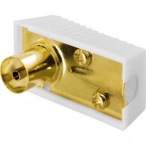 Antennkontakt 9.5mm hona GOLD vinklad