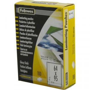 Lamineringsfickor 65x95mm 125 micron 100-pack