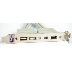 Expansionsslot bracket, USB x2 + FW400 4pin + 6pin