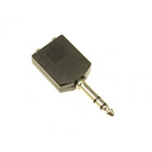 Audioadapter 6.3mm - 6.3mm x 2 (ha-ho)