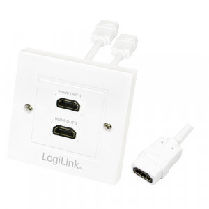 Vägguttag HDMI 2-port.