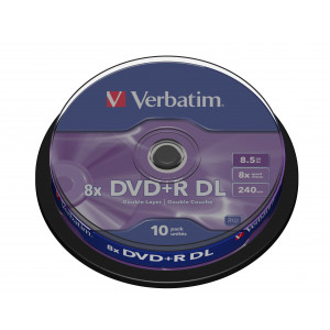 Verbatim DVD+R Duallayer (10-pack) 8x spindel