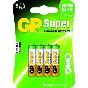 Batteri AAA (LR3) 4-pack - GP Super Alkaline