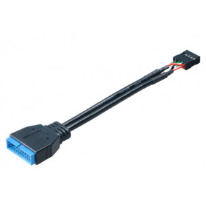 Kabel USB 3.0 ha 19-pin till USB 2.0 intern 9-pin