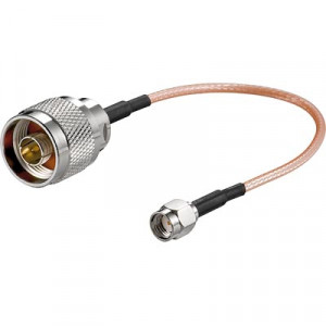 Antennadapter, N ha - RP-SMA ha, 0.1m