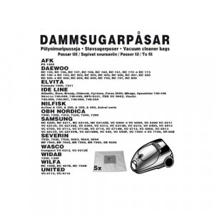 Dammsugarpåsar (5-pack) AFK / Daewoo / Elvita / ID