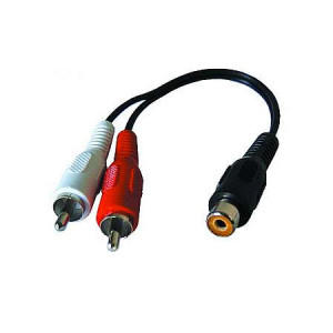 Audioadapter RCA - RCA x 2 (ho-ha)