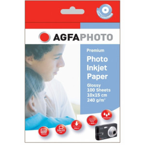 Fotopapper A6 10x15cm 240g Glossy InkJet 100st