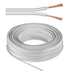 Högtalarkabel 2x0,75mm Ledare av ren koppar 50m