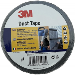 Textiltejp 50mm x 50m Proffs Slitstark Svart (3M)