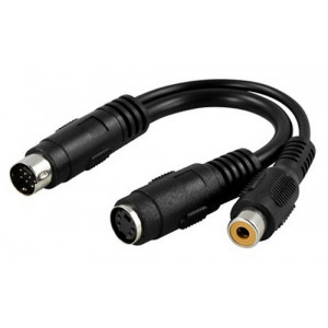Adapter Svideo 7-pin - Svideo 4-pin + RCA (ha-ho)