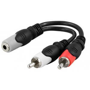 Ljudadapter 3.5mm - RCA x 2 (ho-ha)