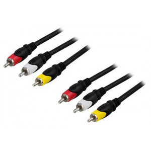 Kabel Kompositvideo + Audio 3xRCA ha-ha (10m).