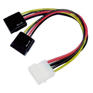 Strömkabel 4 pin Molex - SATA x 2 (ha-ho)