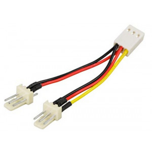 Deltaco SSI-36 kabeladaptrar 3-pin ho 2 x 3-pin ha Svart, Röd, Vit, Gul