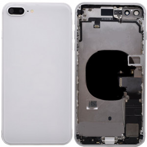 Baksida iPhone 8+ komplett med flexkablar Vit