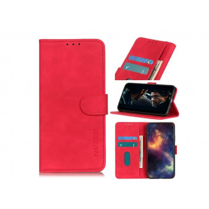 Fodral Huawei P Smart 2021 / Xiaomi 10 5G - Plånbok Retro röd