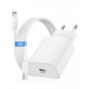 Apple USB-C Charger 20W With Lightning Cable 100cm White Retail Box