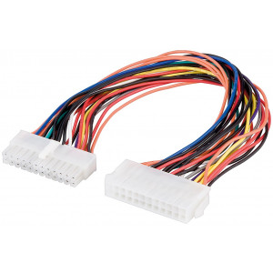 24-stifts ATX/eATX strömförlängningskabel för PC-moderkort ATX 2.2 hane (24 stift) > ATX 2.2 hona (24 stift)