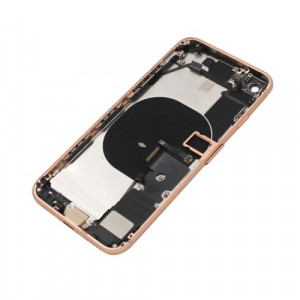 Baksida iPhone 8 komplett med flexkablar GuldRosa 