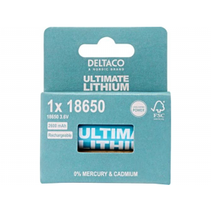 Batteri 18650 2600 Ultimate Lithium laddningsbart ULT-18650-1P