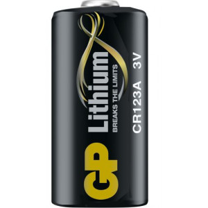 Batteri CR123A - GP Lithium f Fotokamera Ficklampa 4891199001086