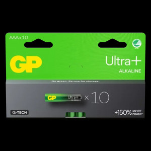 Batterier AAA (LR3) 10-pack GP Ultra Plus Alkaline