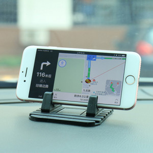 Bordshållare mobil på skrivbord och bilens instrumentbräda, svart antihalk
