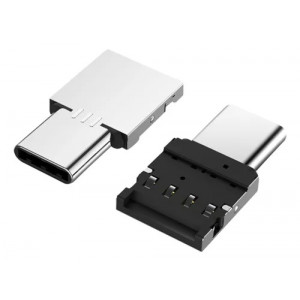 USB-C - USB-A adapter (hane-hona) OTG silver Mini