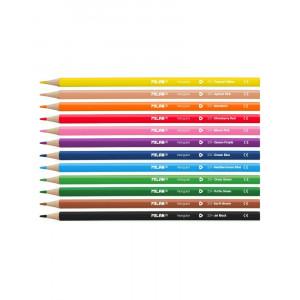 Färgpennor ergonomiskt grepp olika färger 12-pack