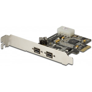 Firewirekort PCI-Express FW800 1394b 9-pin 3-port Digitus DS-30203-2