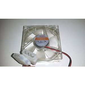 Fläkt 80mm - HSD-8025 Transparent RGB 4pin molex