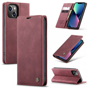 Fodral iPhone 14 PLUS - CaseMe Plånbok Vinröd 101503