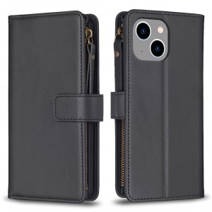 Fodral iPhone 15 PLUS - 9 kortplatser svart 101946
