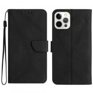 Fodral iPhone 16 Pro - Konstläder Svart