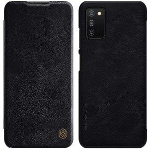 Fodral Samsung Galaxy A03s Svart Läder Nillkin