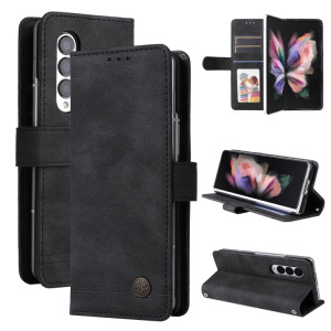 Fodral Samsung Galaxy Z FOLD 3 5G Läderaktig Svart 101736