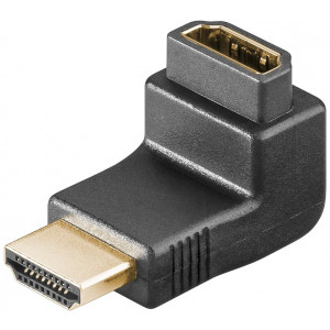 HDMI - HDMI adapter hane-hona vinklad ner GOLD