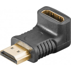 HDMI - HDMI adapter hane-hona vinklad upp GOLD