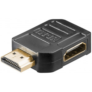 HDMI - HDMI adapter hane-hona vinklad vänster GOLD