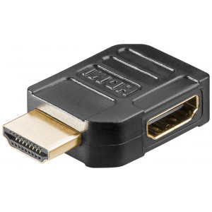 HDMI - HDMI adapter hane-hona vinklad höger GOLD
