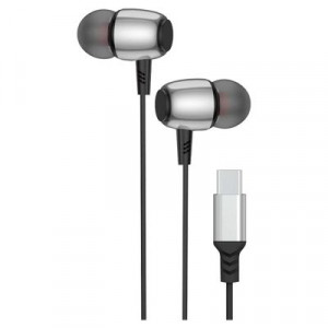 Headset - USB-C Earphones med mikrofon 1.2m Svart