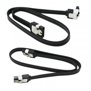 Kabel SATA rak-rak och rak-vinklad med låsklips