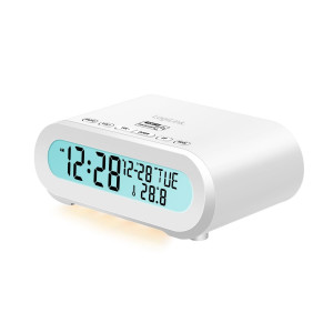 Klockradio med Temperatur & Luftfuktighet Vit SC0121W