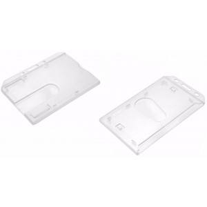 Korthållare ID-Bricka Transparent Dubbelsidig Hård 101711